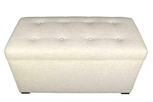 MJL Furniture Designs Angela Collection Button Tufted Upholstered Lift Top Medium Sized Bedroom Chest Storage Trunk, Belfast Series, Ivory 4 MJL Furniture Designs Angela Collection Button Tufted Upholstered Lift Top Medium Sized Bedroom Chest Storage Trunk, Belfast Series, Ivory - Image 2