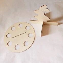 TEEGUI Creative Bunny Woodwork Shelf Easter Decoration Eggs Decoration Home Decor Over The Sink Drying Mat (Multicolor, One Size) -Amazon Store 41tI90KFYML