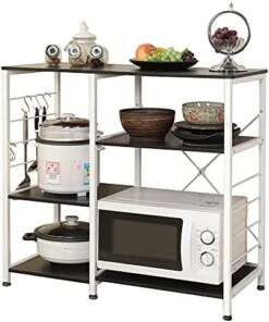 Soges Multi-Layers Kitchen Baker's Rack Utility Microwave Oven Stand Storage Cart Workstation Shelf Coffee Cart, Black 171-BK 13 Soges Multi-Layers Kitchen Baker's Rack Utility Microwave Oven Stand Storage Cart Workstation Shelf Coffee Cart, Black 171-BK -Amazon Store 41tPXFocRS. AC