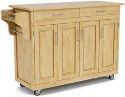 Home Styles Mobile Create-a-Cart Black Finish Four Door Cabinet Kitchen Cart With Stainless Steel Top, Adjustable Shelving -Amazon Store 41tQgIhCI7L. AC