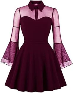 JEGULV Victorian Gothic Dress Women Renaissance Victorian Peasant Festival Fair Cosplay Lace Up Dress Ball Gown Dress -Amazon Store 41tRY01LteL. AC