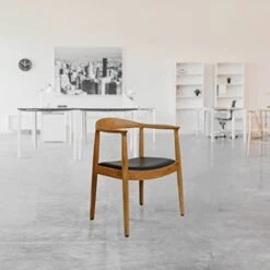 Laura Davidson Furniture Hans Wegner Replica Kennedy Arm Chair, Mid Century Modern Kitchen & Dining Chair With Arm Rest, Ash Wood, Walnut And Italian Leather 11 Laura Davidson Furniture Hans Wegner Replica Kennedy Arm Chair, Mid Century Modern Kitchen & Dining Chair With Arm Rest, Ash Wood, Walnut And Italian Leather -Amazon Store 41tTBZGoU1L