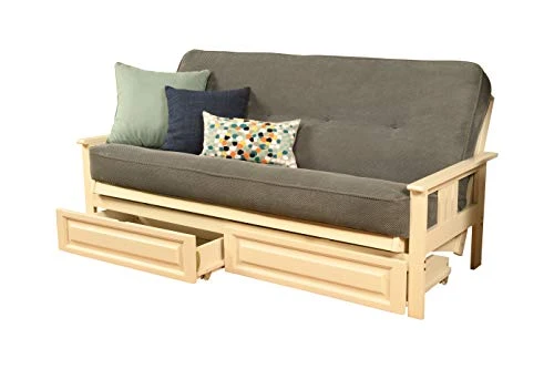 Kodiak Furniture Monterey Futon Set With Storage Drawers, With Antique White Base And Marmont Thunder Mattress 5 Kodiak Furniture Monterey Futon Set With Storage Drawers, With Antique White Base And Marmont Thunder Mattress - Image 3