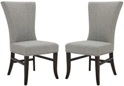 Amazon Brand – Stone & Beam Reinhart Classic Upholstered Dining Chair, 20.5"W, Set Of 2, Light Gray -Amazon Store 41tZ 9hh8WL. AC