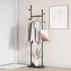 Smlttel Black Clothing Rack With Shelves, Modern Coat Rack Freestanding With Marble Base, Coat Hanger Rack,Hat Tree Coat Rack Standing Clothes Racks For Boutique，Bedroom, Black -Amazon Store 41tgJJHvqjL