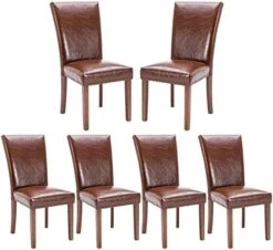 COLAMY Upholstered Parsons Dining Chairs Set Of 4, Fabric Dining Room Kitchen Side Chair With Nailhead Trim And Wood Legs - Beige -Amazon Store 41toMoG5wLL. AC