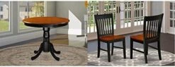 East West Furniture Dinner ANT-BLK-TP Wooden Dining Table With Cherry Round Tabletop And 36 X 29.5-Black Finish, 36-Inch & NFC-BCH-W Dining Chairs, Set Of 2 31 East West Furniture Dinner ANT-BLK-TP Wooden Dining Table With Cherry Round Tabletop And 36 X 29.5-Black Finish, 36-Inch & NFC-BCH-W Dining Chairs, Set Of 2 -Amazon Store 41trAs4LxRL. AC