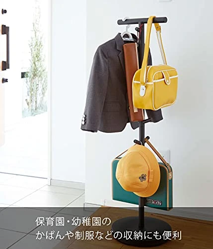 Yamazaki Industries 3495 School Bag Stand, Black, Approx. W 11.0 X D 11.0 X H 39.4 Inches (28 X 28 X 100 Cm), Smart School Bag, Storage, School Supplies Together 6 Yamazaki Industries 3495 School Bag Stand, Black, Approx. W 11.0 X D 11.0 X H 39.4 Inches (28 X 28 X 100 Cm), Smart School Bag, Storage, School Supplies Together - Image 4