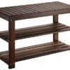 Pipishell Bamboo Shoe Rack Bench, 3 Tier Sturdy Shoe Organizer, Storage Shoe Shelf, Holds Up To 300lbs For Entryway Bedroom Living Room Balcony, Brown -Amazon Store 41u9s7X8JyL