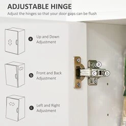 HOMCOM 72" Kitchen Buffet With Hutch, Freestanding Pantry Cupboard With Utility Drawer, 2 Door Cabinets And Countertop, White Wood Grain 15 HOMCOM 72" Kitchen Buffet With Hutch, Freestanding Pantry Cupboard With Utility Drawer, 2 Door Cabinets And Countertop, White Wood Grain -Amazon Store 41uAGAtzqtL