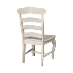 International Concepts Country French Chair With Solid Seat, Unfinished -Amazon Store 41uELMbXkQL