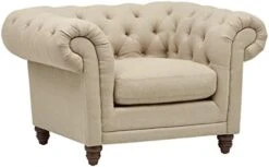 Amazon Brand – Stone & Beam Bradbury Chesterfield Tufted Leather Sofa Couch, 92.9"W, Cognac -Amazon Store 41uI8rDAcdL. AC