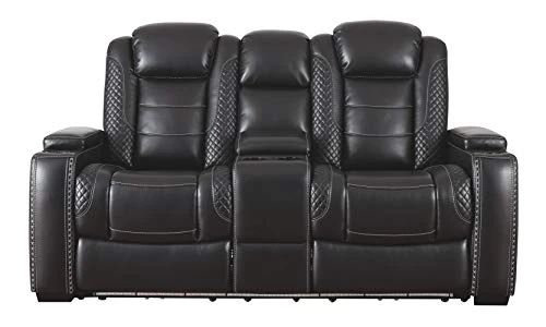 Signature Design By Ashley Party Time Love Seats, Loveseat, Black 5 Signature Design By Ashley Party Time Love Seats, Loveseat, Black - Image 3