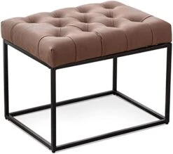 Bonzy Home Upholstered Ottoman Bench Button Tufted Faux Leather Metal Frame Dining Table Bench For Living Room Hallway Bedroom,22 X 16 X 17 Inch,Light Brown 16 Bonzy Home Upholstered Ottoman Bench Button Tufted Faux Leather Metal Frame Dining Table Bench For Living Room Hallway Bedroom,22 X 16 X 17 Inch,Light Brown -Amazon Store 41uSg08E2dL. AC