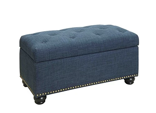 Convenience Concepts Designs4Comfort 7th Avenue Storage Ottoman, Blue Fabric 3 Convenience Concepts Designs4Comfort 7th Avenue Storage Ottoman, Blue Fabric