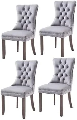 Set Of 2 Dining Chairs Modern For Dining Room Kitchen Accent Side Chair Velvet Button Tufted Padded Cushion Seat And Back (Sapphire Blue) -Amazon Store 41uiOcAf3XL. AC