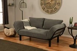 Best Futon Lounger Sit Lounge Sleep Smaller Size Furniture Is Perfect For College Dorm Bedroom Studio Apartment Guest Room Covered Patio Porch Key Kitty Key Chain Included