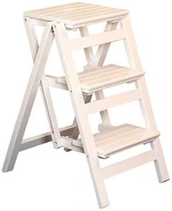 Portable Step Stoo - Folding Wood For Adult Folding Ladder Ladder-Shaped Plant Stand Display Rack Shelf