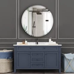 MZON 28 Inch Frameless Round Mirror,Circle Wall Mirror With Beveled Polished Edge For Bathroom, Vanity, Entryways 18 MZON 28 Inch Frameless Round Mirror,Circle Wall Mirror With Beveled Polished Edge For Bathroom, Vanity, Entryways -Amazon Store 41uyryxHMKL