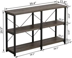 GRELO HOME Foyer Tables For Entryway, Rustic Narrow Console Table For Living Room, 3-Tier Industrial Sofa Table, 39 Inch Gray Oak 17 GRELO HOME Foyer Tables For Entryway, Rustic Narrow Console Table For Living Room, 3-Tier Industrial Sofa Table, 39 Inch Gray Oak -Amazon Store 41v7jevpQ2L