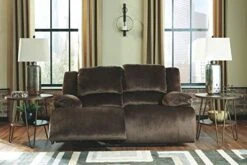 Signature Design By Ashley Clonmel Contemporary Pull-Tab Reclining Love Seats, Manual Loveseat, Brown -Amazon Store 41vAMFRWvLL