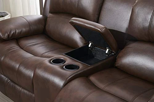 Betsy Furniture 2PC Bonded Leather Recliner Set Living Room Set, Sofa, Loveseat 8018 (Brown, Living Room Set 3+2) 8 Betsy Furniture 2PC Bonded Leather Recliner Set Living Room Set, Sofa, Loveseat 8018 (Brown, Living Room Set 3+2) - Image 6