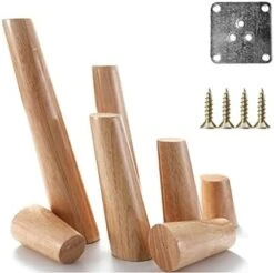 4 PCS Tapered Wooden Sofa Legs DIY Solid Wood Furniture Replacement Feet For Couch, Chair, Coffee Table, Cabinet, Original Wood Colour,Original Wood Colour-10cm -Amazon Store 41vGhb2FlZL. AC 7
