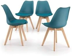 Mobili Fiver, Greta Scandinavian Style Chairs, Set Of 4, Petrol Blue 17 Mobili Fiver, Greta Scandinavian Style Chairs, Set Of 4, Petrol Blue -Amazon Store 41vMdAa9f2L. AC