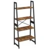 VASAGLE Ladder Shelf, Bookshelf, 4-Tier Standing Shelf For Living Room, Bedroom, Kitchen, Bamboo Frame, Easy Assembly, Industrial Style, Rustic Brown And Black UBCB020B01V1 -Amazon Store 41vPd4vBMZL