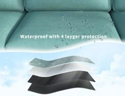 LLappuil Modular Sectional Sofa With Storage, Faux Leather Fabric 7 Seater Modular Sofa With Reversible Chaise, 112 Inch Convertible U Shape Sectional Couch With Ottomans, Aqua Blue 19 LLappuil Modular Sectional Sofa With Storage, Faux Leather Fabric 7 Seater Modular Sofa With Reversible Chaise, 112 Inch Convertible U Shape Sectional Couch With Ottomans, Aqua Blue -Amazon Store 41vSBHkeHVL 1