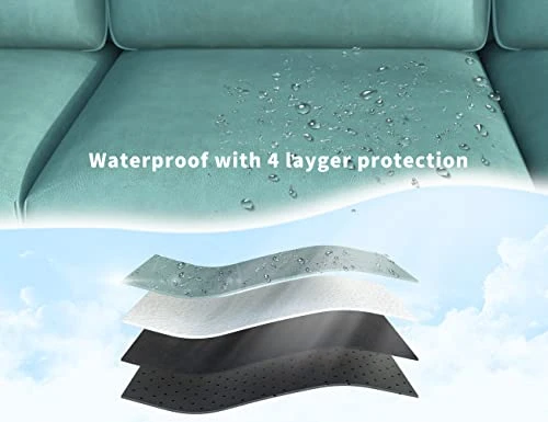 LLappuil Modular Sectional Sofa With Storage, Faux Leather Fabric 7 Seater Modular Sofa With Reversible Chaise, 112 Inch Convertible U Shape Sectional Couch With Ottomans, Aqua Blue 5 LLappuil Modular Sectional Sofa With Storage, Faux Leather Fabric 7 Seater Modular Sofa With Reversible Chaise, 112 Inch Convertible U Shape Sectional Couch With Ottomans, Aqua Blue - Image 3