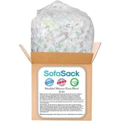 Sofa Sack Shredded Foam Refill: Memory Foam Filling Refill For Bean Bags, Dog Beds And Pillows, 30lbs, Multi-Color -Amazon Store 41vVkmdMOaL