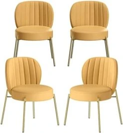 Sucrever Dining Chairs Set Of 2, Upholstered Dining Chairs, Kitchen & Dining Room Chairs, Mid Century Modern Velvet Accent Chair With Gold Legs For Dining Kitchen Living Room Bedroom, Yellow 27 Sucrever Dining Chairs Set Of 2, Upholstered Dining Chairs, Kitchen & Dining Room Chairs, Mid Century Modern Velvet Accent Chair With Gold Legs For Dining Kitchen Living Room Bedroom, Yellow -Amazon Store 41vaoGJS03L. AC