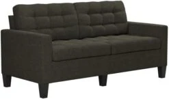 DHP Emily Upholstered Sofa Couch Living Room Furniture, Black -Amazon Store 41vc3jZaBQL. AC