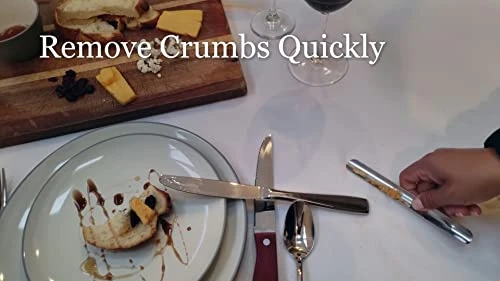 Stratus Stainless Steel Table Crumbers For Servers. Fine Dining Table Crumb Sweeper For Restaurant Tablecloths & Table Linen. Size - 6" Color - Silver 5 Stratus Stainless Steel Table Crumbers For Servers. Fine Dining Table Crumb Sweeper For Restaurant Tablecloths & Table Linen. Size - 6" Color - Silver - Image 3