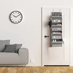 LONGD Over Door Organizer, Nursery Closet Cabinet Baby Storage, Over The Door Hat Rack, 4 Pockets And 1 Grid File Pockets Hanging Storage Boxes,45 Lbs. Weight Capacity, 1-Pack 13 LONGD Over Door Organizer, Nursery Closet Cabinet Baby Storage, Over The Door Hat Rack, 4 Pockets And 1 Grid File Pockets Hanging Storage Boxes,45 Lbs. Weight Capacity, 1-Pack -Amazon Store 41vo6iVSM9L