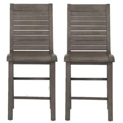 Progressive Furniture Willow Counter Chair (2/Ctn), Dark Gray