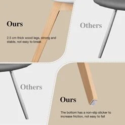 OLIXIS Dining Chairs Set Of 4 Mid-Century Modern Dinning Chairs, Living Room Bedroom Outdoor Lounge Chair PU Leather Cushion And Wood Legs 15 OLIXIS Dining Chairs Set Of 4 Mid-Century Modern Dinning Chairs, Living Room Bedroom Outdoor Lounge Chair PU Leather Cushion And Wood Legs -Amazon Store 41vrgKCEn7L