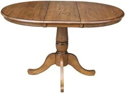 International Concepts 36" Round Top Pedestal Table With 12" Leaf-28.9" H-Dining Height, Unfinished 12 International Concepts 36" Round Top Pedestal Table With 12" Leaf-28.9" H-Dining Height, Unfinished -Amazon Store 41vs keanZL. AC