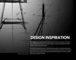 FITUEYES Design Corner TV Stand For 43 55 65 70 75 Inch TV, Black TV Cart Floor Stand, Modern TV Stand With Wooden Storage Shelves, Eiffel Series -Amazon Store 41vzPX7jsML