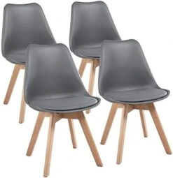 Yaheetech Chairs For Dining Room Dining Chairs DSW Chair Accent Shell Chair With Beech Wood Legs Modern Mid Century Eiffel Inspired Chair Dining Room Chairs Set Of 4 Kitchen Chairs White,4Pcs -Amazon Store 41w01tmtcsL. AC 1