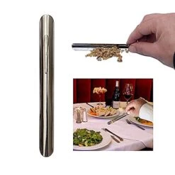 Stratus Stainless Steel Table Crumbers For Servers. Fine Dining Table Crumb Sweeper For Restaurant Tablecloths & Table Linen. Size - 6" Color - Silver