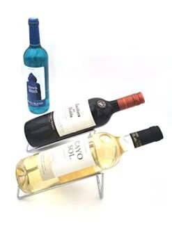 FrontierDecoration Frontier Simple Chrome Steel Wine Bottle Holder Tabletop Wine Rack -Amazon Store 41wGoZxkBFL