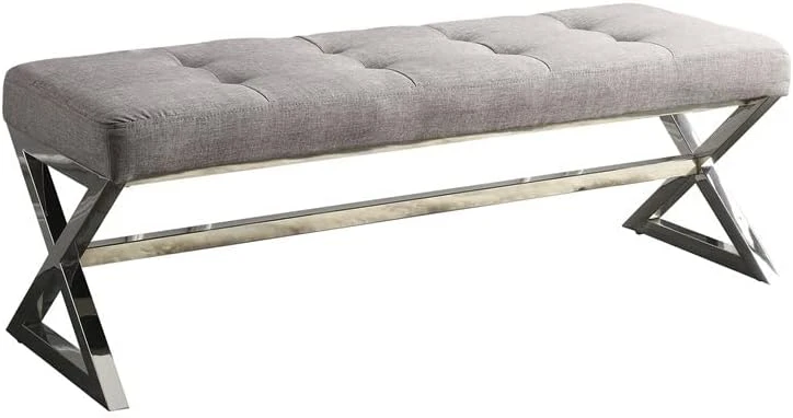 Homelegance Metal Base Bench, Black 6 Homelegance Metal Base Bench, Black - Image 4