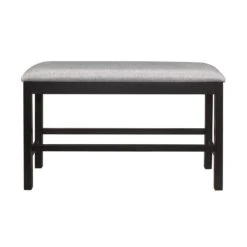 Lexicon Stratus Counter Height Wood Bench In Black With Upholstered Seat Cushion -Amazon Store 41wIyUbeKeL