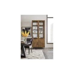 Hooker Furniture Chapman Veneers Glass And Metal Display Cabinet In Brown/White -Amazon Store 41wU3YgbrnL