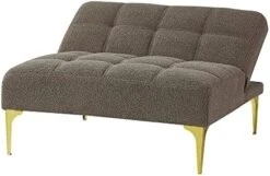 BOLGTO Futon Sofa Bed, Convertible Sofa Bed Couch With Gold Metal Legs Teddy Fabric, Modern Futon Couch Sofa Love Seat For Living Room,Small Space,Offices, Dorm,Studio, 71" L -Amazon Store 41wUf rbXaL. AC
