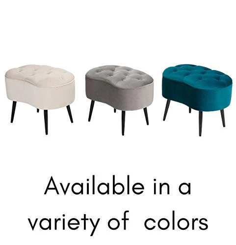 BIRDROCK HOME Tufted Oblong Teal Ottoman – Velvet Foot Stool – Mid Century Modern Steel Legs - Soft Compact Padded Stool - Living Room Or Bedroom – Vanity Chair - Decorative Furniture 8 BIRDROCK HOME Tufted Oblong Teal Ottoman – Velvet Foot Stool – Mid Century Modern Steel Legs - Soft Compact Padded Stool - Living Room Or Bedroom – Vanity Chair - Decorative Furniture - Image 6
