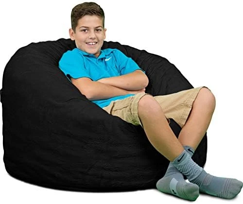 ULTIMATE SACK 3000 (3 Ft.) Bean Bag Chair: Giant Foam-Filled Furniture - Machine Washable Covers, Durable Inner Liner, 100% Virgin Foam. Comfy Bean Bag Chair. (Electric Blue, Suede) 9 ULTIMATE SACK 3000 (3 Ft.) Bean Bag Chair: Giant Foam-Filled Furniture - Machine Washable Covers, Durable Inner Liner, 100% Virgin Foam. Comfy Bean Bag Chair. (Electric Blue, Suede) - Image 7