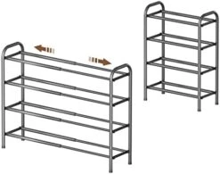 2-Tier Expandable Shoe Rack,Adjustable Shoe Shelf Storage Organizer Heavy Duty Metal Free Standing Shoe Rack For Entryway Closet Doorway (Gray) 15 2-Tier Expandable Shoe Rack,Adjustable Shoe Shelf Storage Organizer Heavy Duty Metal Free Standing Shoe Rack For Entryway Closet Doorway (Gray) -Amazon Store 41wvczb6I0L. AC